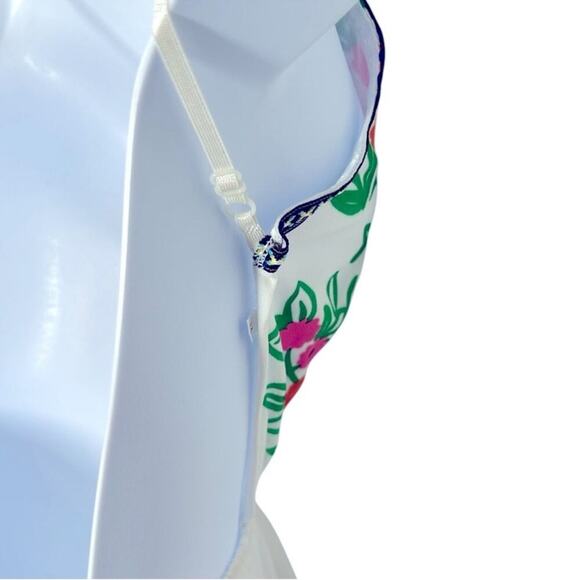 Boho Maxi Dress XL | Embroidered Look Open Back Festival Sundress White Floral - Picture 7 of 11